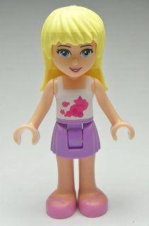 LEGO Minifigure-Stephanie, Medium Lavender Skirt, White Top-Friends-FRND002-Creative Brick Builders